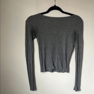 Gray Long Sleeve Women's Top